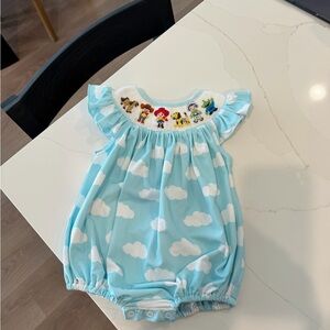 Toy story smocked bubble romper